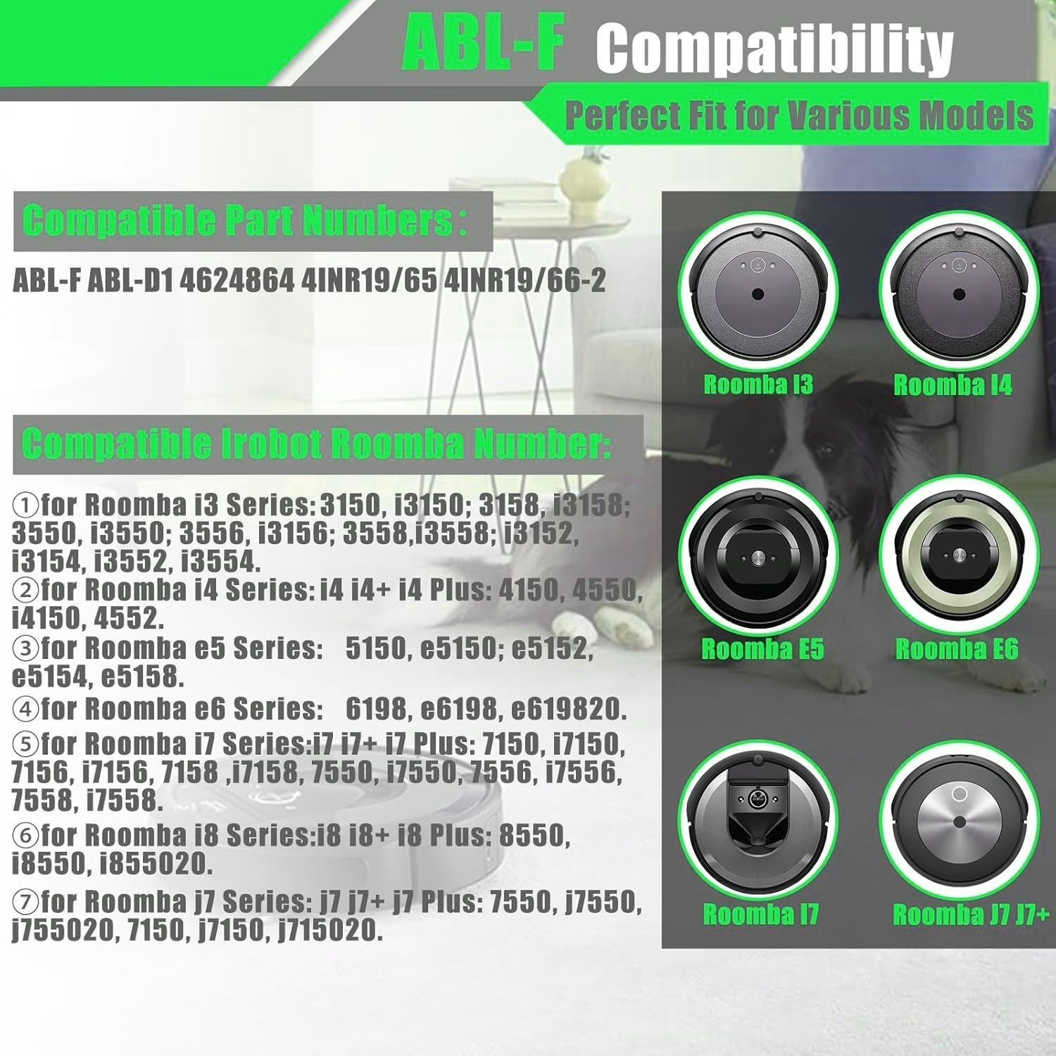 64.2Wh Genuine Battery ABL-F for iRobot Roomba i4 i5 i6 i7 i8 e5 e6 j5 j6 j7 j7+
