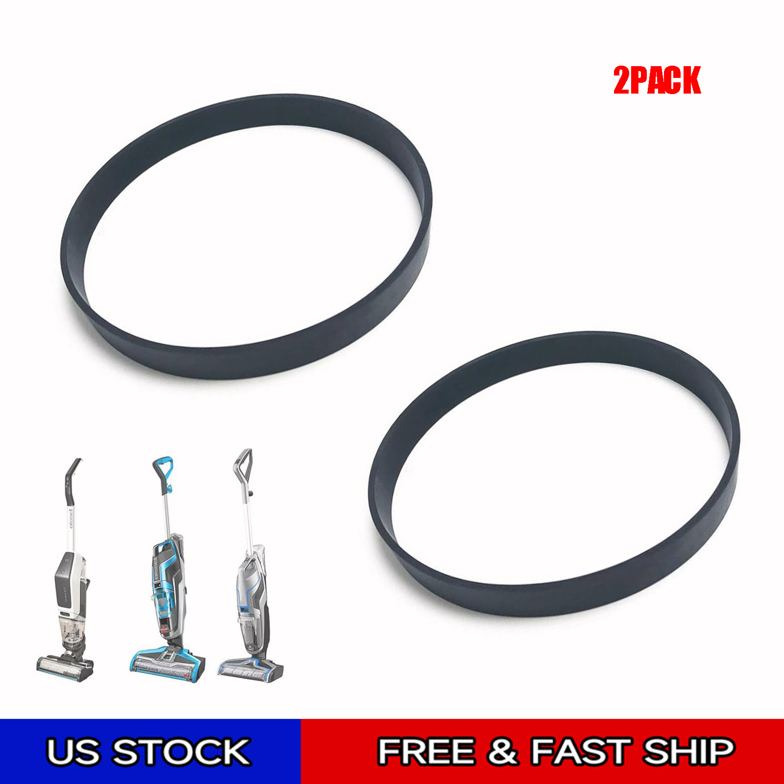 2Pack For Bissell Powerforce Powerforce Helix Vacuum Belts Replaces 1604895