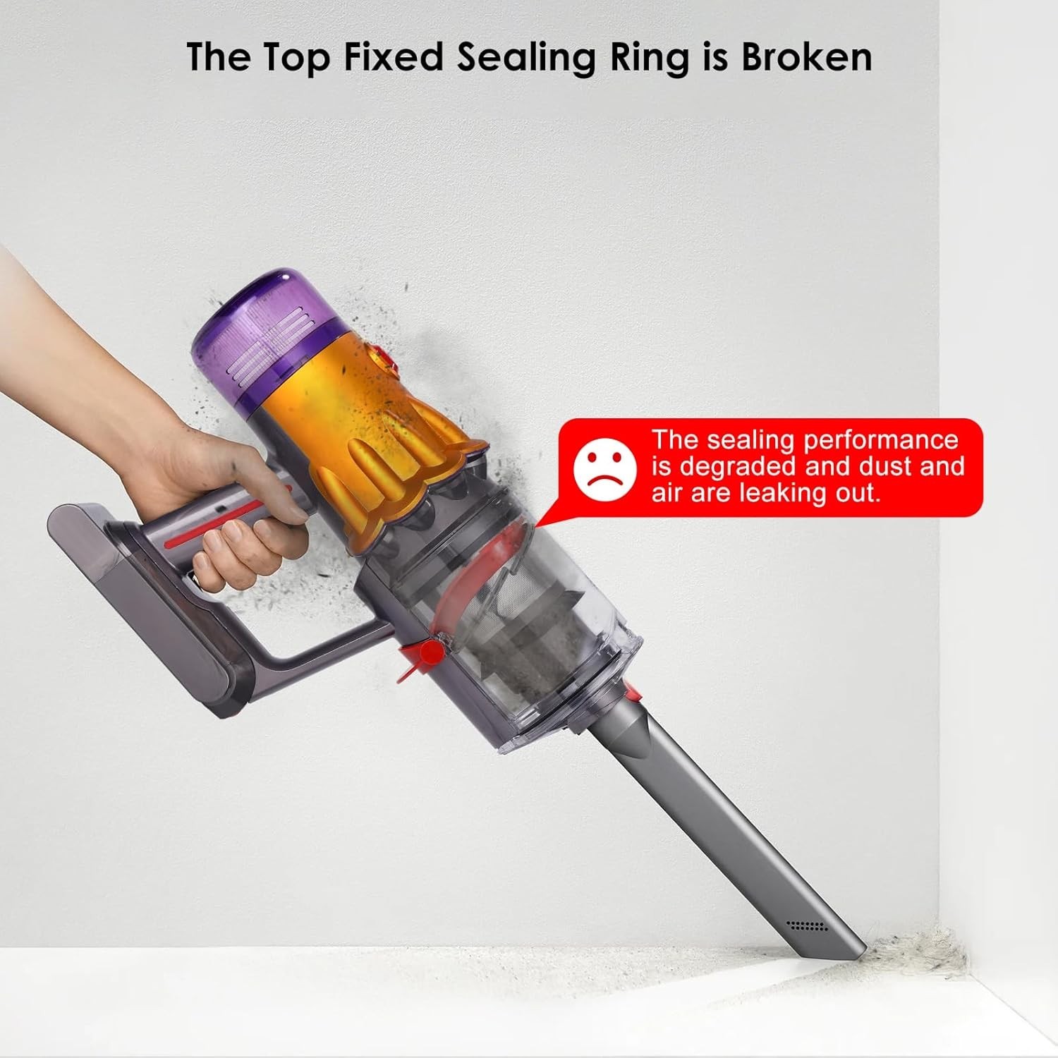 Dust Bin Fixed Sealing Ring for Dyson V12 SV18 SV20 Slim/Digital Vacuum Cleaner