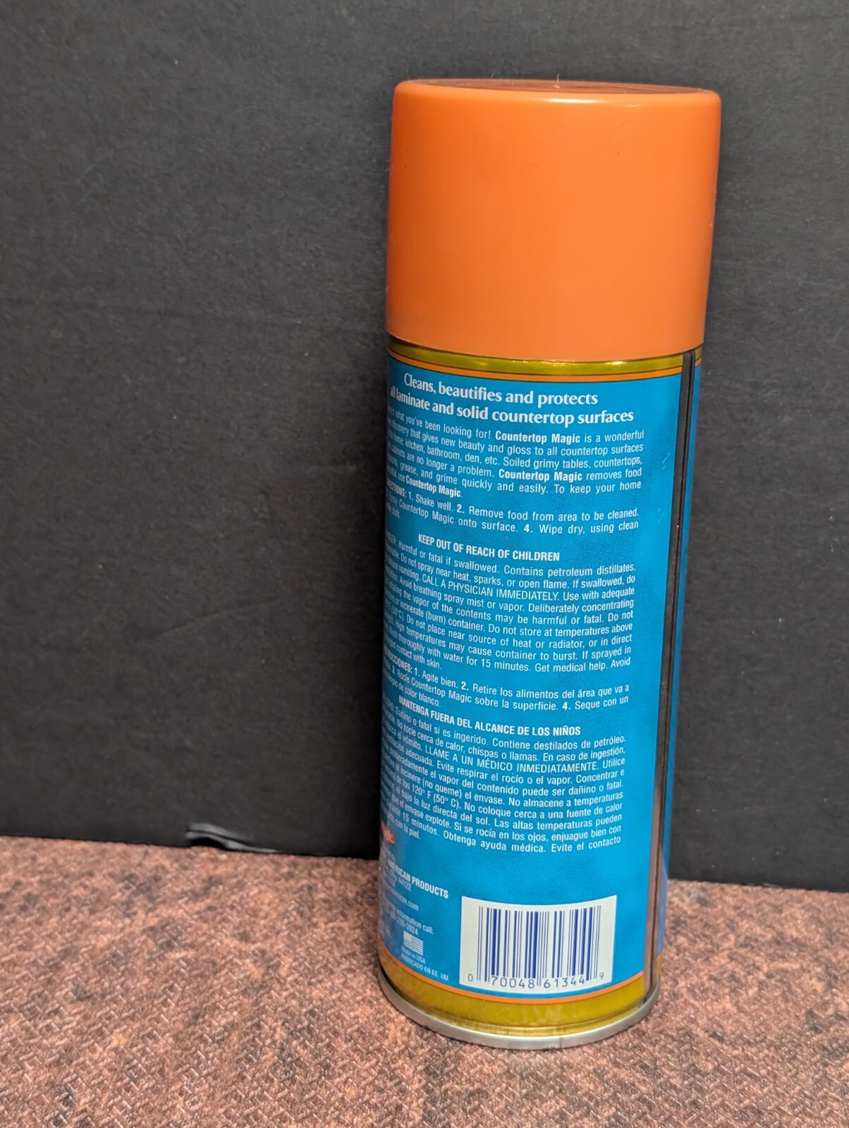 Original Countertop Magic *Full Can* Aerosol Spray Cleans Polishes 13 oz Vintage