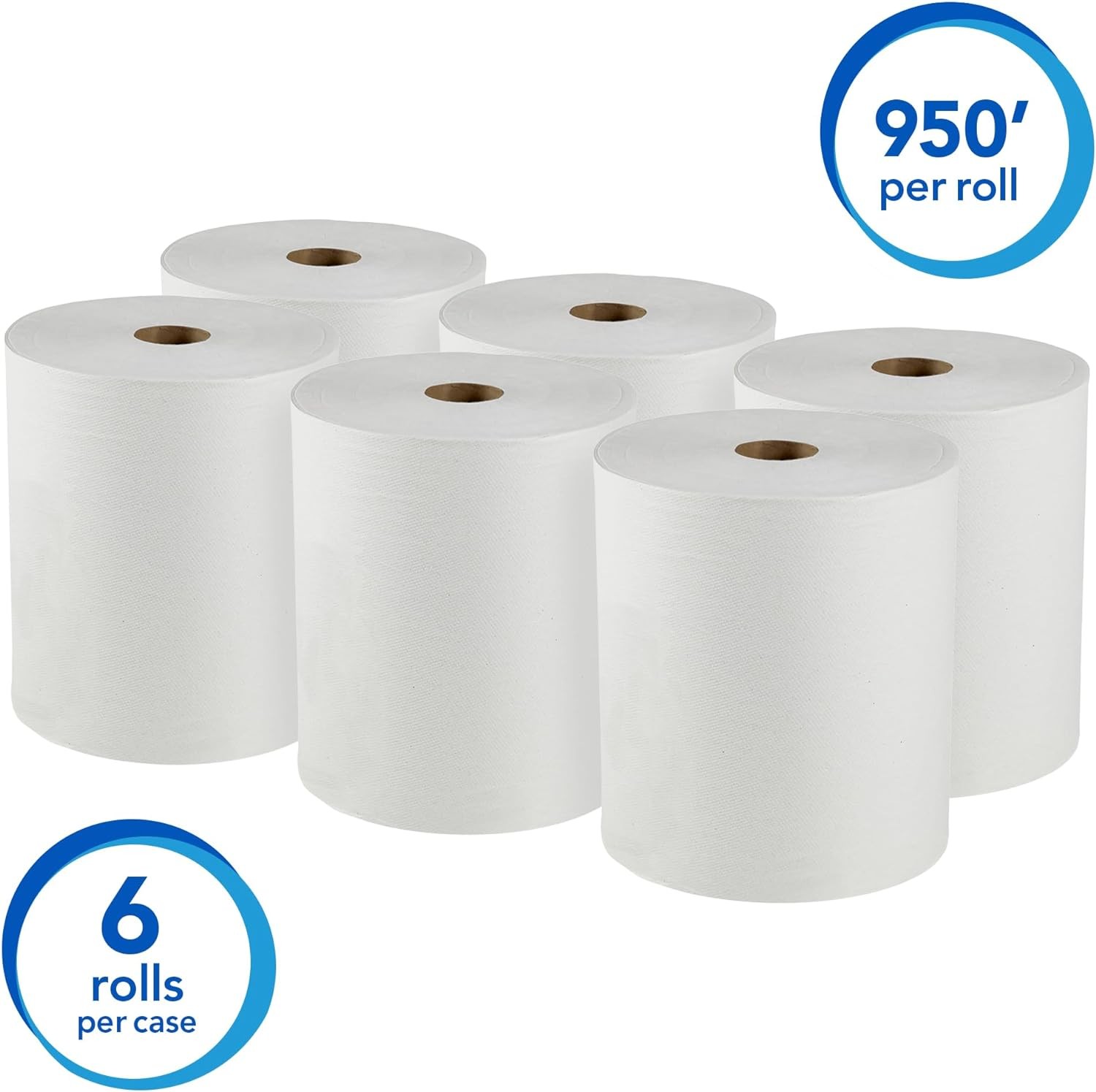 Kimberly Clark Scott High Capacity Hard Towel Roll Paper 950′ L | 6 Roll/Case