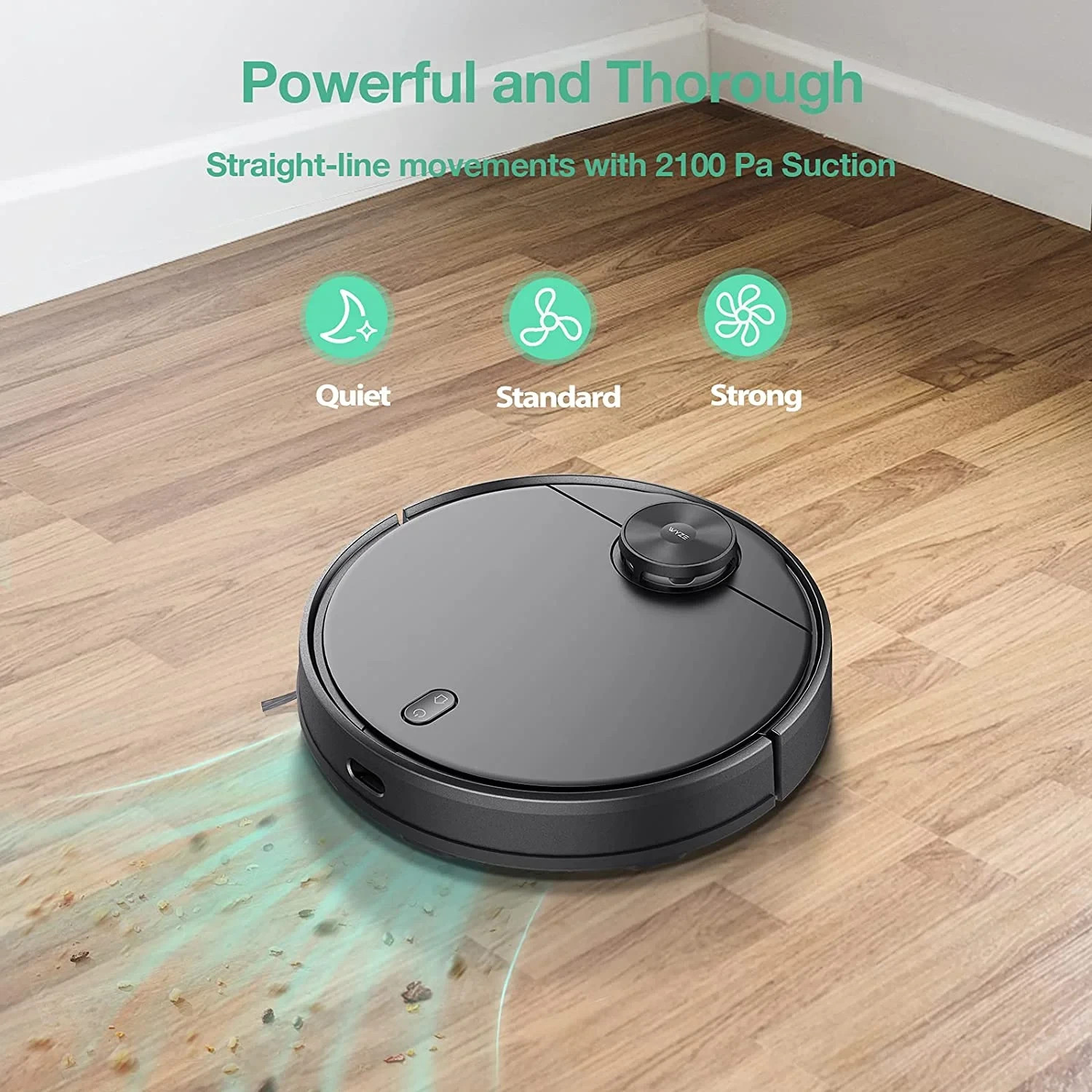 Wyze Wi-Fi Connected Robotic Vacuum with LiDAR Room Mapping, Ideal for Pet Hair,