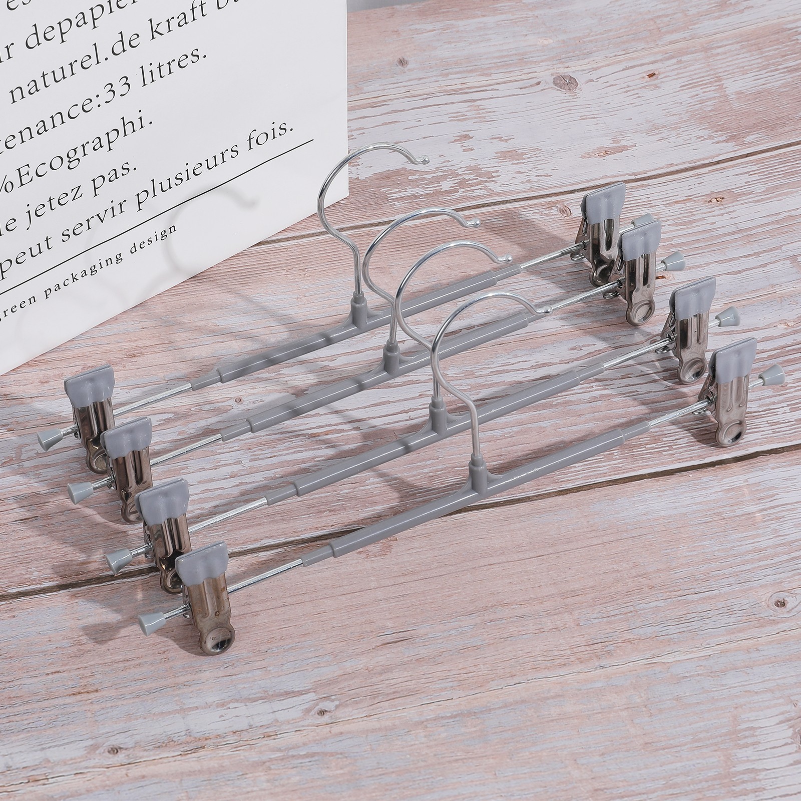 10-40PC Durable Pants Hangers with Non-Slip Clips For Trouser Jeans Clothes 12″W