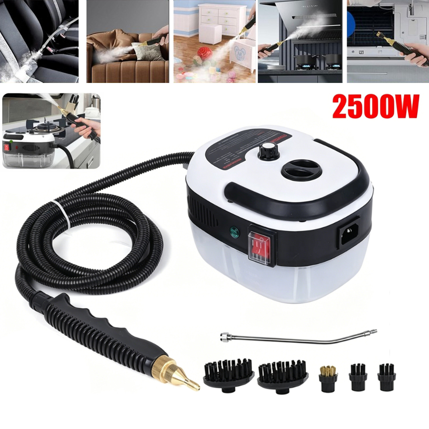 2500W High Pressure Steam Cleaner Commercial High Temp Electric Cleaning Machine