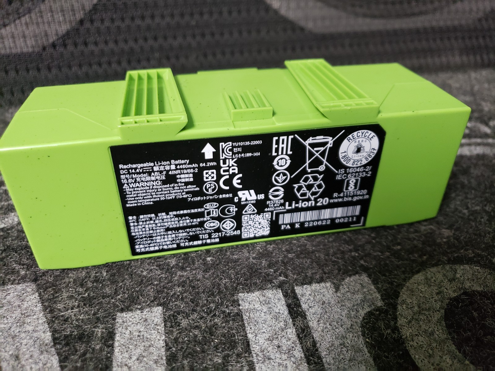 Battery ABL-F for iRobot Roomba J5+ J6+ J7+ J8+ J9+ i8+ i7+ i6 i4 i3 i1 for part