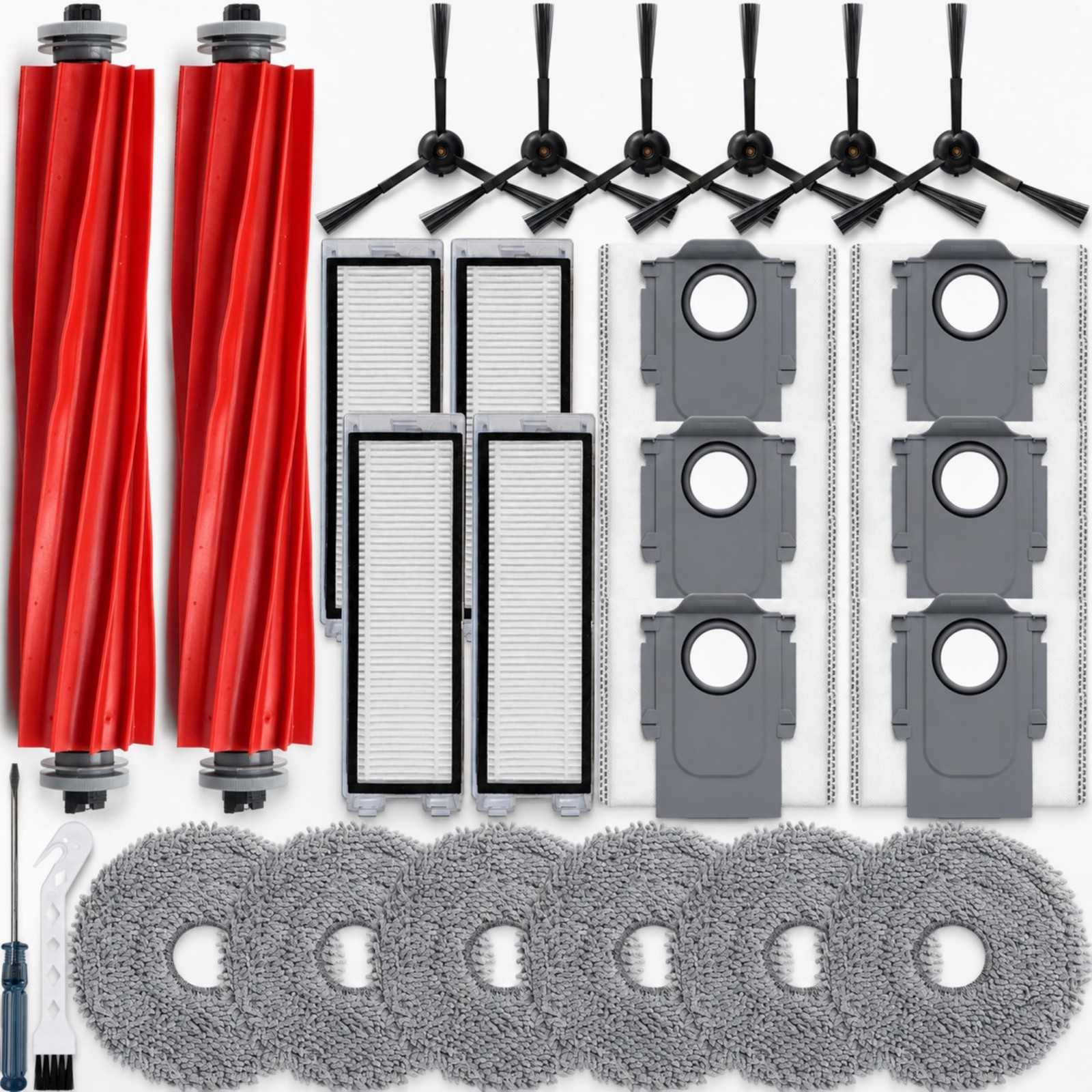 26Pcs Replacement Parts for Roborock Qrevo【Not for Qrevo S/Qrevo Pro/Qrevo Pl…