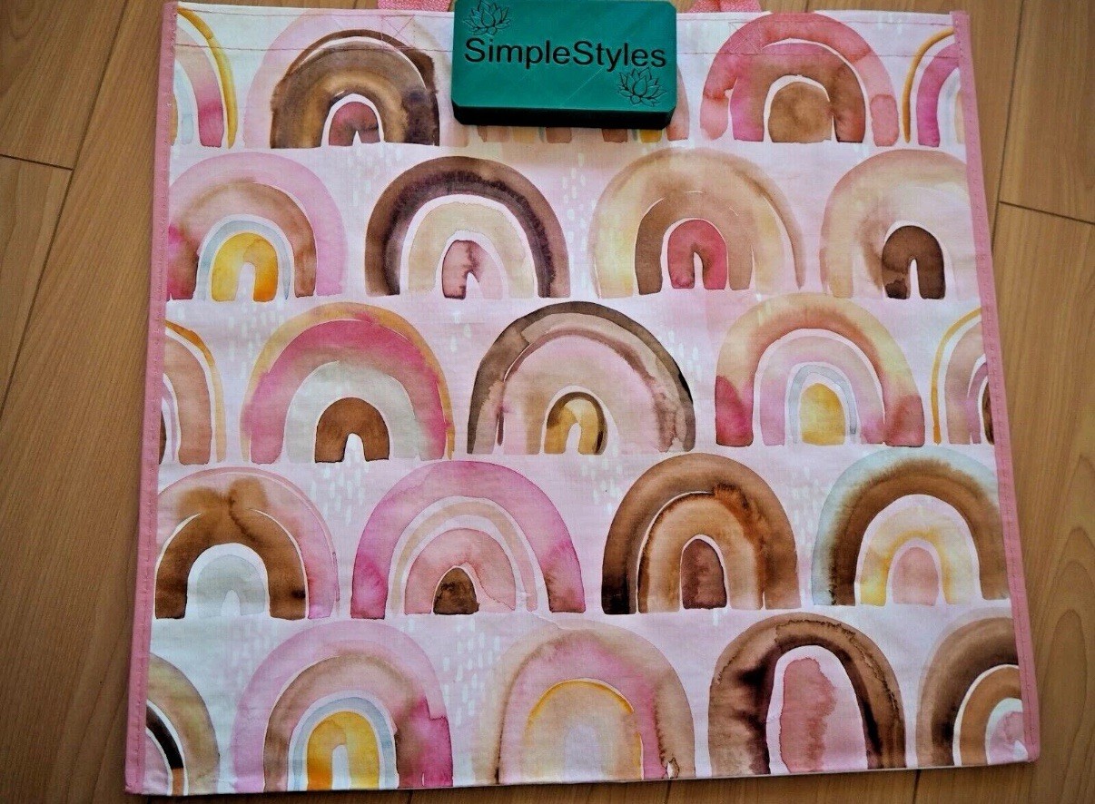 Pink Rainbow Paintbrush Pop Art Reusable Gift Shopping Large Durable Bag NWT