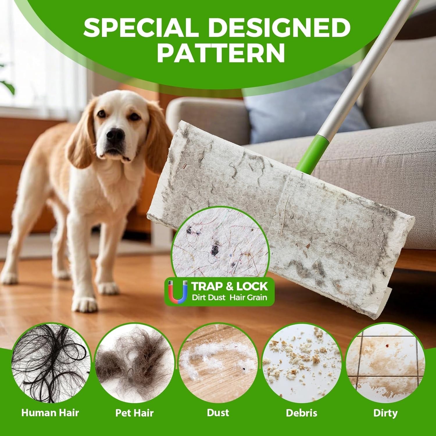 Disposable Dry Mop Pads Dust Sweeping Cloth Refills for Floor Cleaning