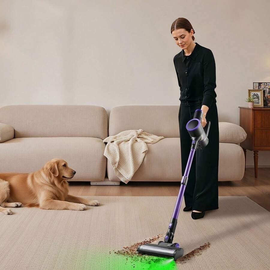 Cordless Stick Vacuum Cleaner 25KPA Suction 35min Runtime For Pet Hair