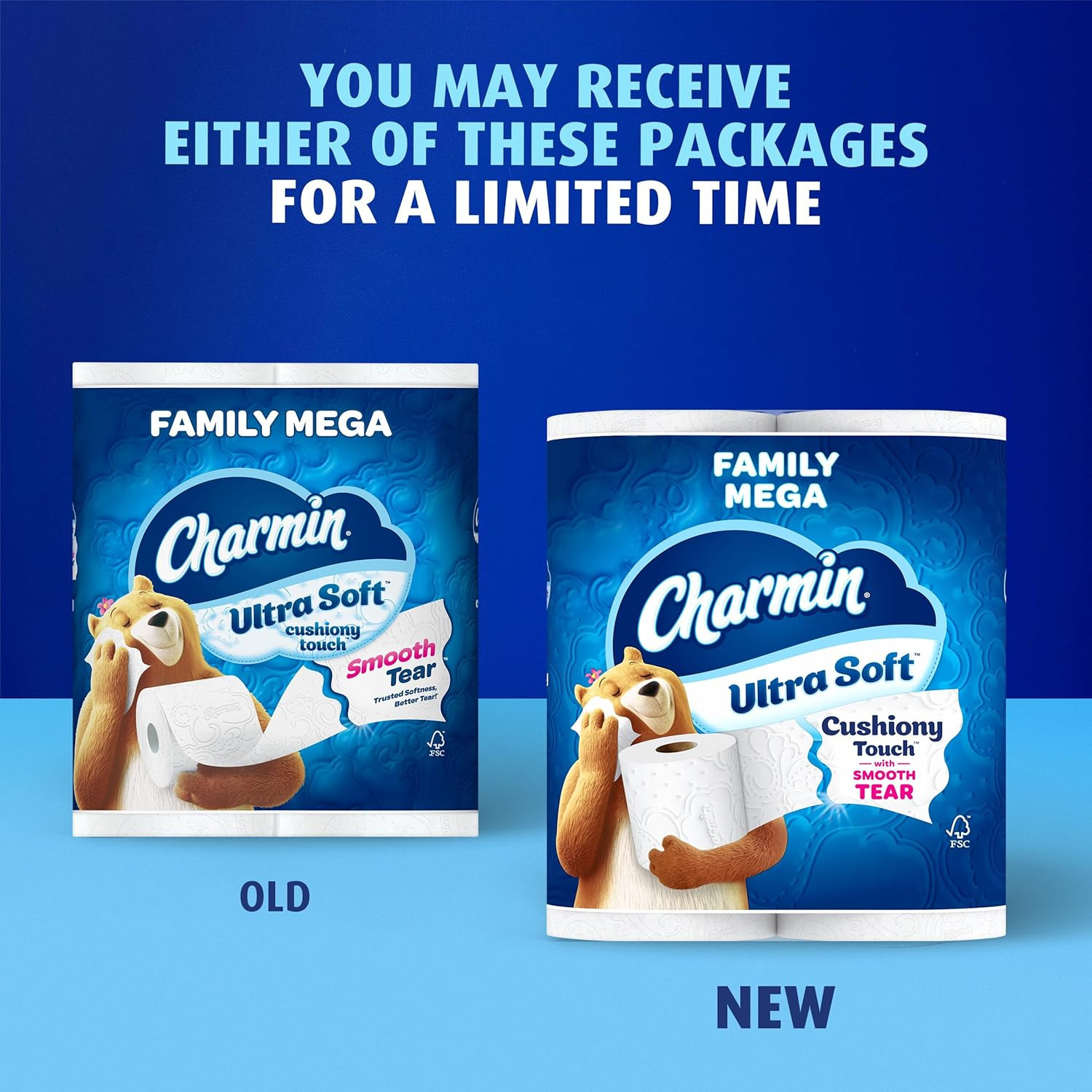 Charmin Ultra Soft Toilet Paper 24 Family Mega = 123 Regular Rolls Cushiony