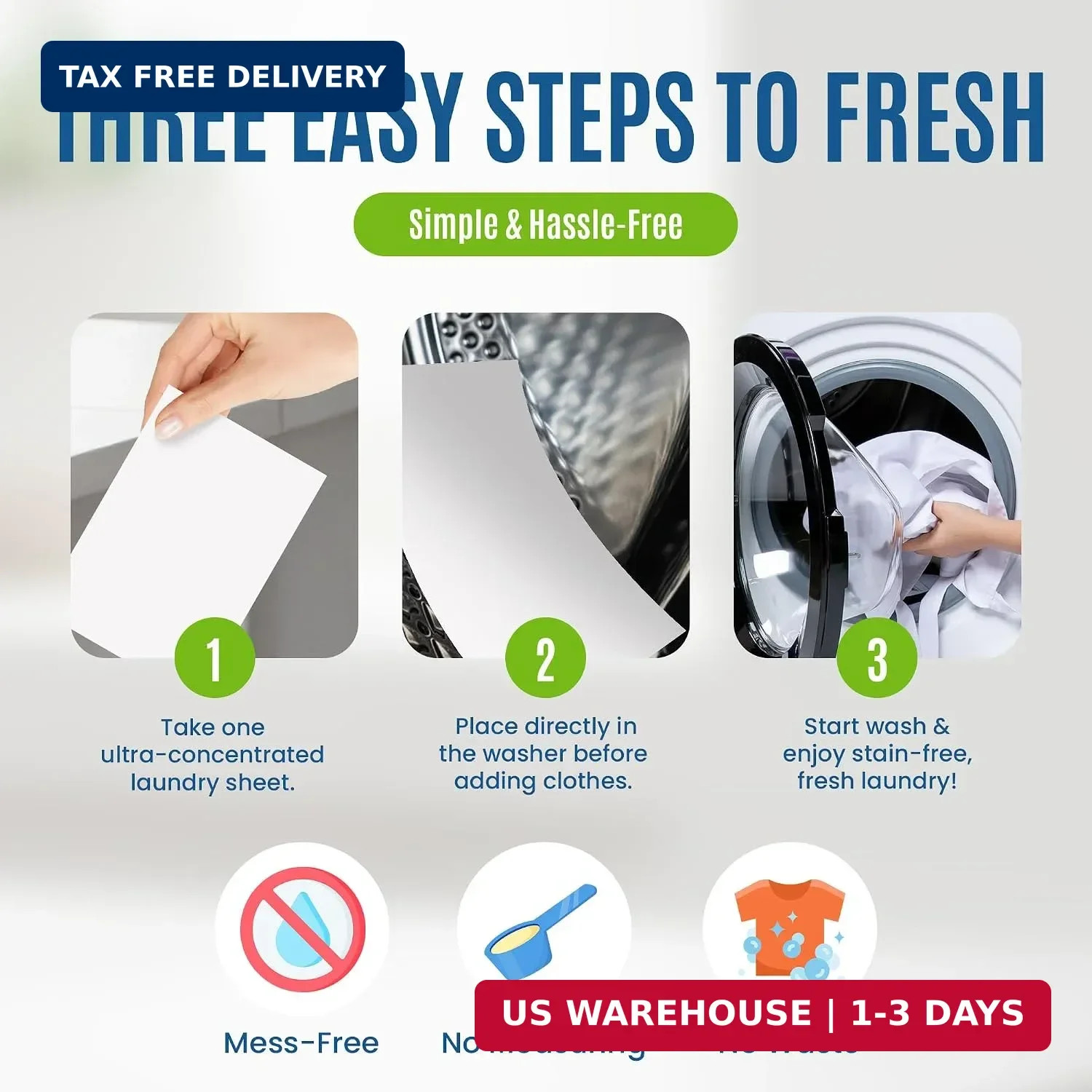 Eco-Friendly Travel Size Laundry Detergent Sheet 10 Load Ultra Concentrated | St