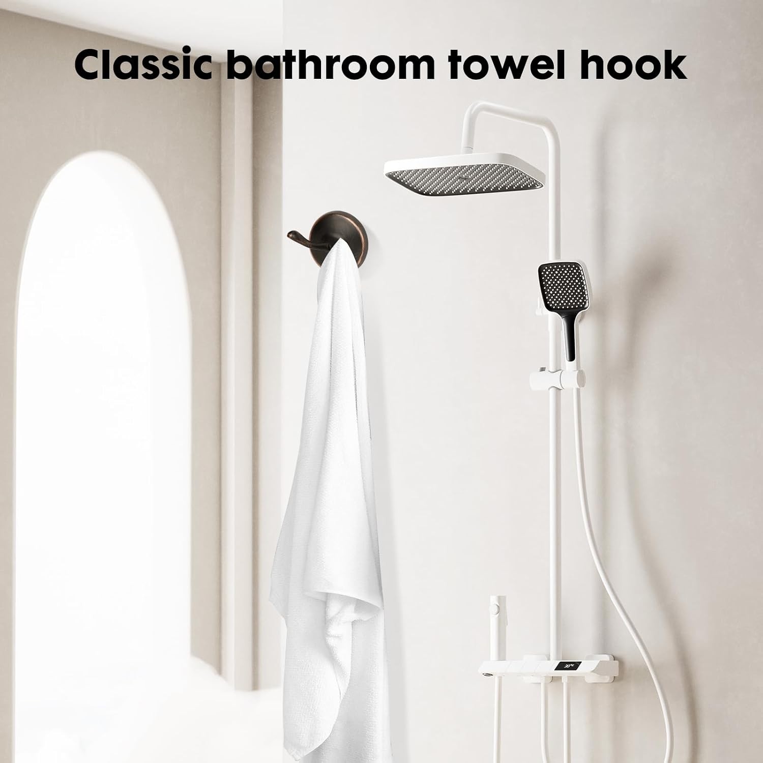 2 Pack Oil Rubbed Bronze Double Towel Robe Hook Wall Mount Bathroom