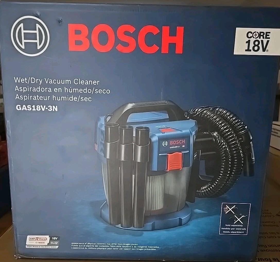 BOSCH GAS18V-3N 18V 1.6 Gallon Wet/Dry Shop Vacuum w/ HEPA Filter (NEW IN BOX)
