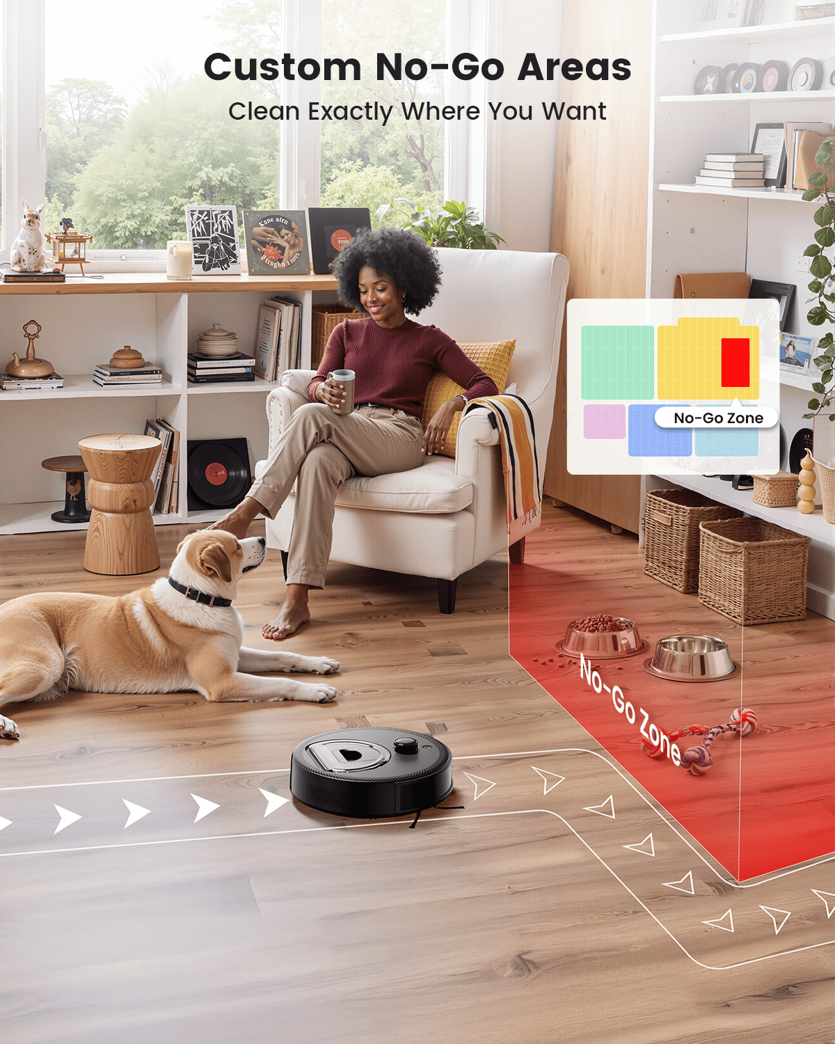 M330 Robot Vacuum & Mop with LiDAR Navigation, Obstacle Avoidance, 450ml Bin