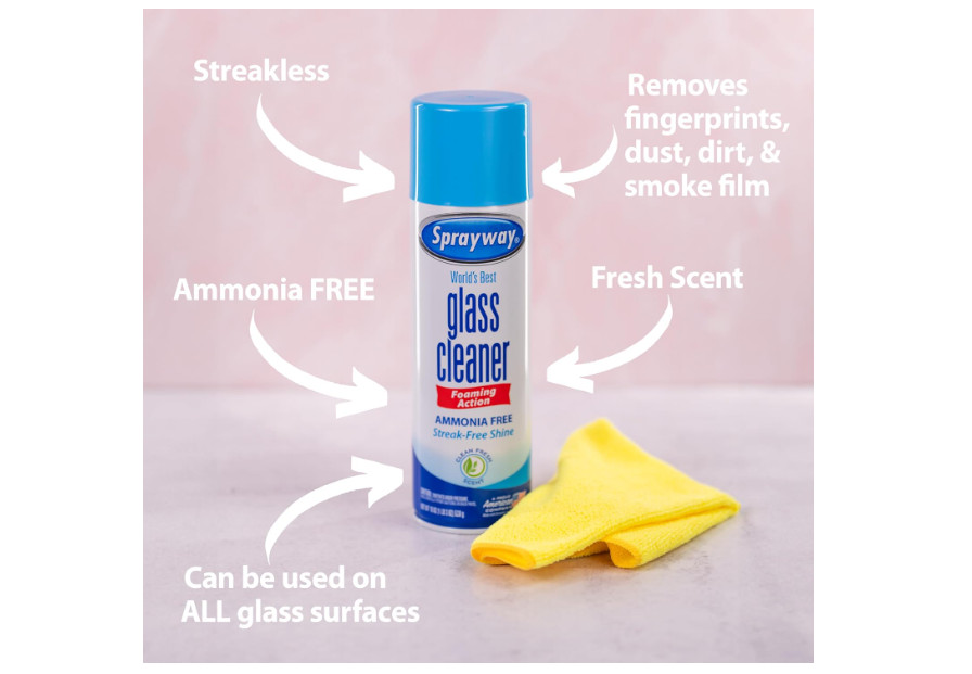 Sprayway Foaming Glass Cleaner 19 Oz Pack of 2 Ammonia Free Streak Free
