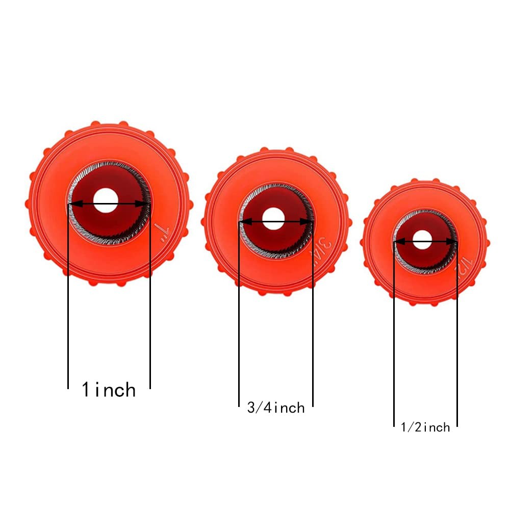 Copper Pipe Cleaner 3pcs 1/2inch 3/4inch And 1inch Handy Sized Plumber Brushes T