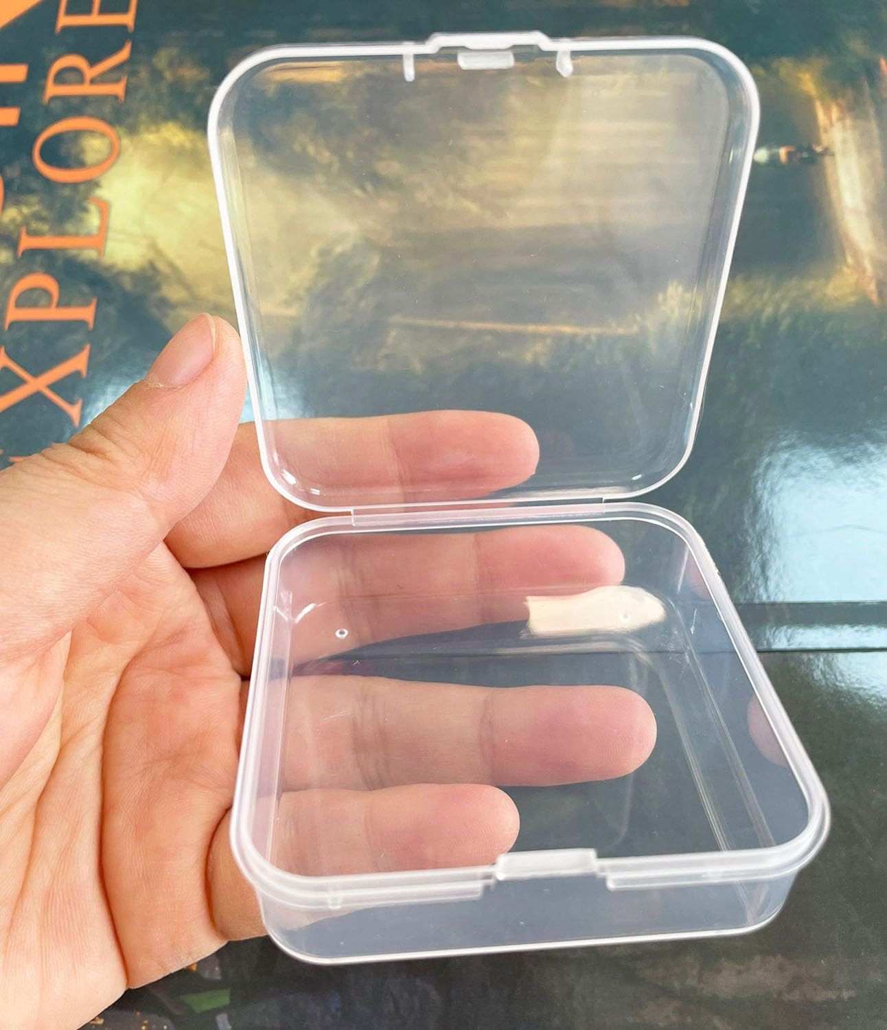 40 Pack 6.5 Cm Small Clear Storage Box,Clear Plastic Beads Storage Containers Bo