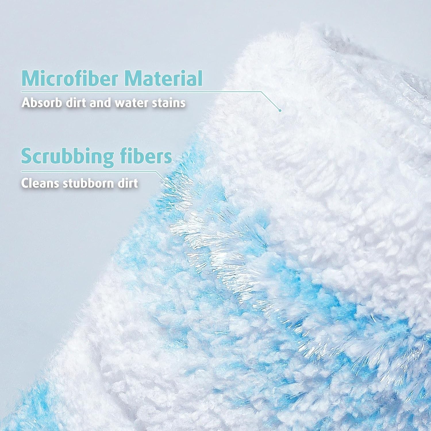AIR U Mop Pad Replacements Compatible W/ O-Cedar H2prO Flat Mop System 4 Pack