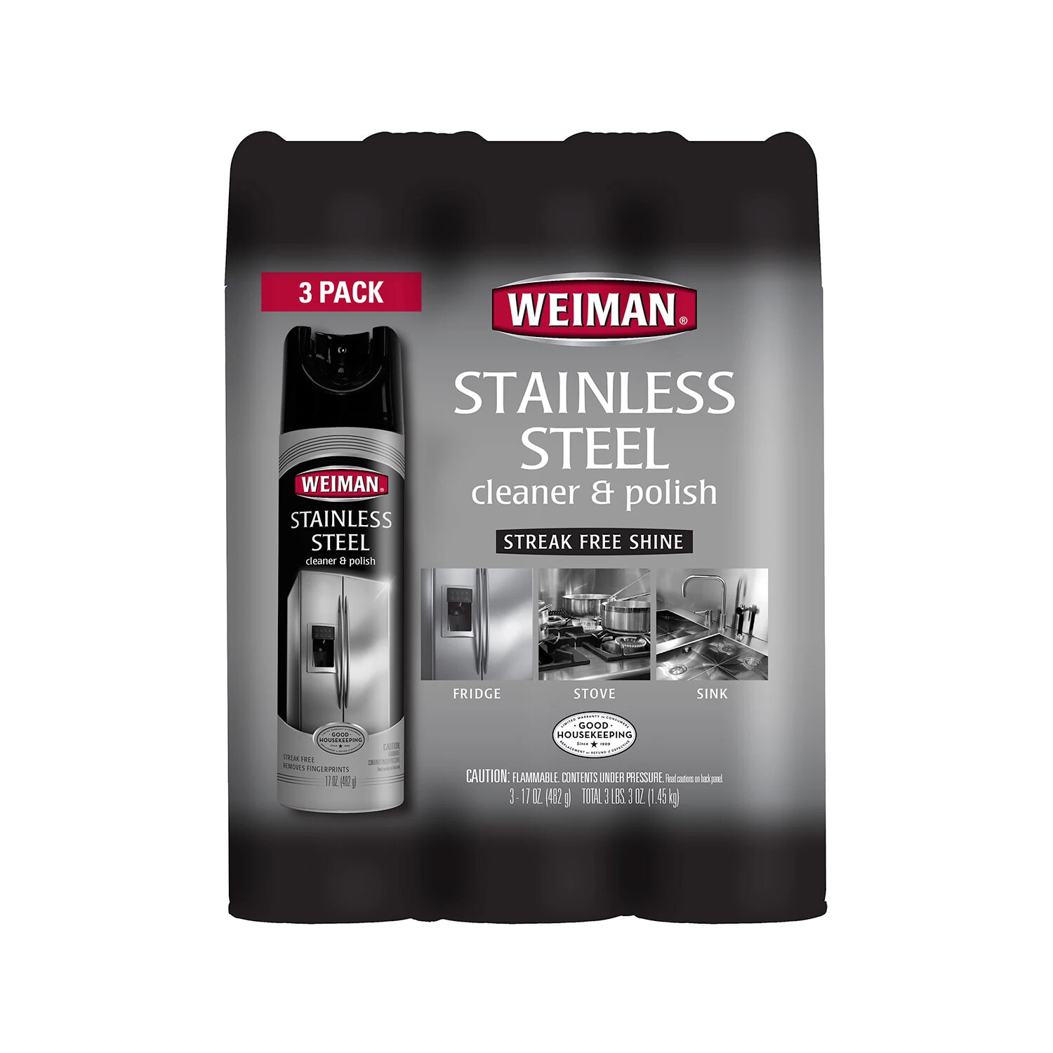 Weiman Stainless Steel Cleaner & Polish (17oz.,3pk.)