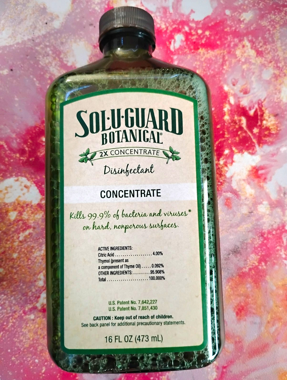 Solu-Guard Botanical 2X Concentrate Disinfectant, Thyme Scent 16 fl oz 4020