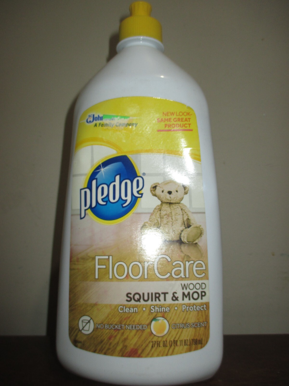 Pledge Floor Care Wood Squirt And Mop Clean Shine Protect 27 Ounce Citrus Scent