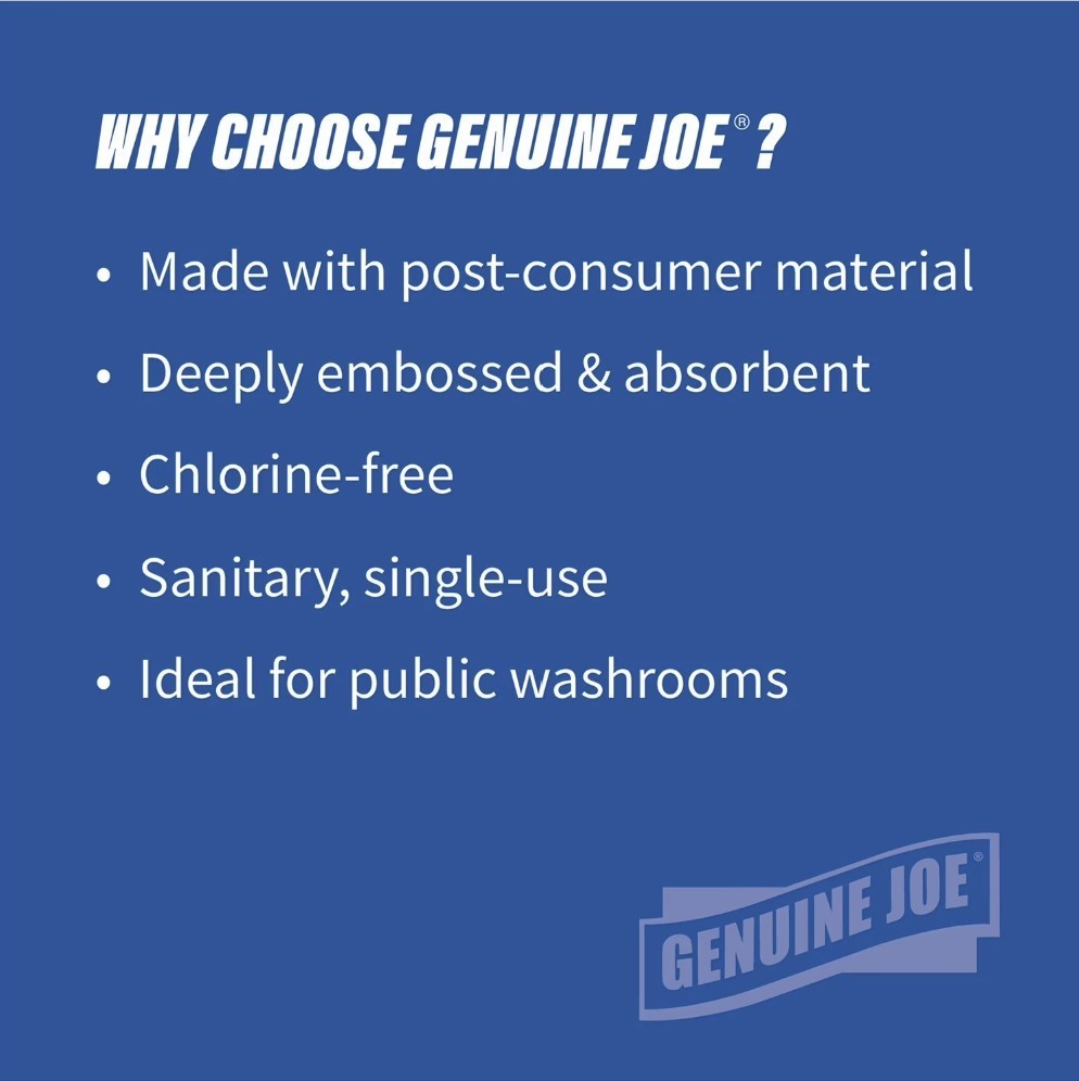 Genuine Joe GJO21100 Multifold Paper Towels 16 Pack 250 Sheets