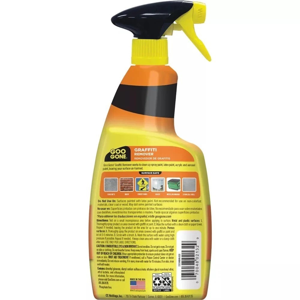 Goo Gone Graffiti Remover Spray Cleaner for Aerosol Spray Paint & Acrylic Paint