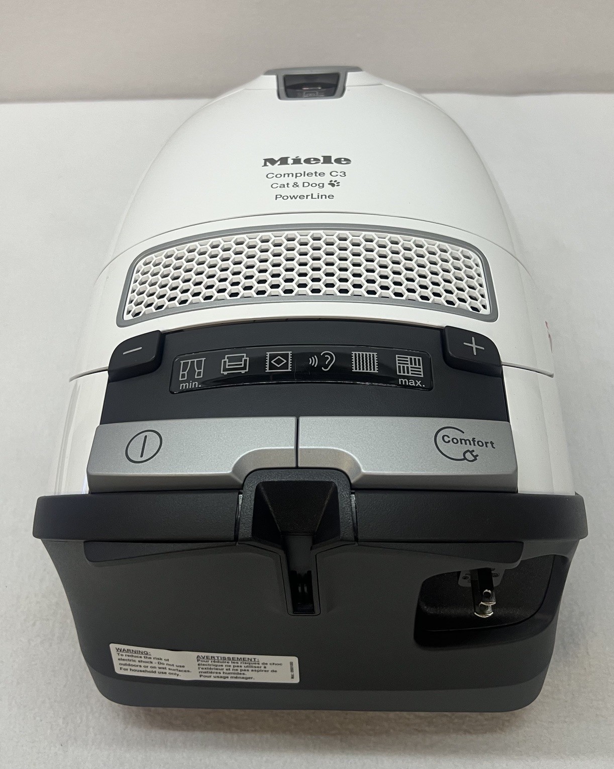 Miele Complete C3 SGEE0 Cat & Dog PowerLine Vacuum, Lotus White, Lightly Used