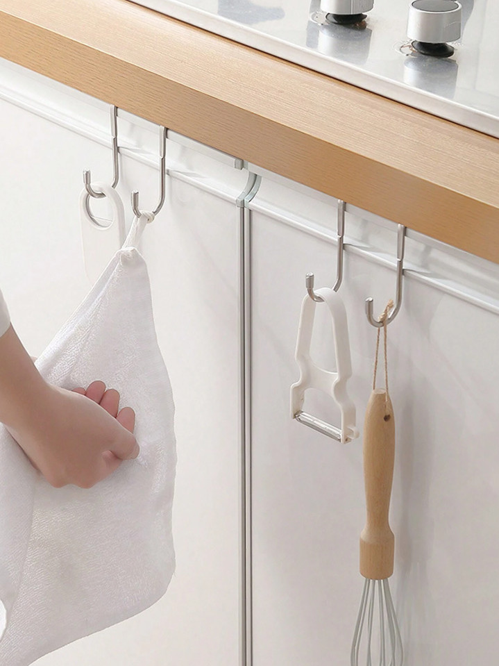 1 pc Stainless Steel Over-The-Door Hook – Punch-Free Minimalist Design