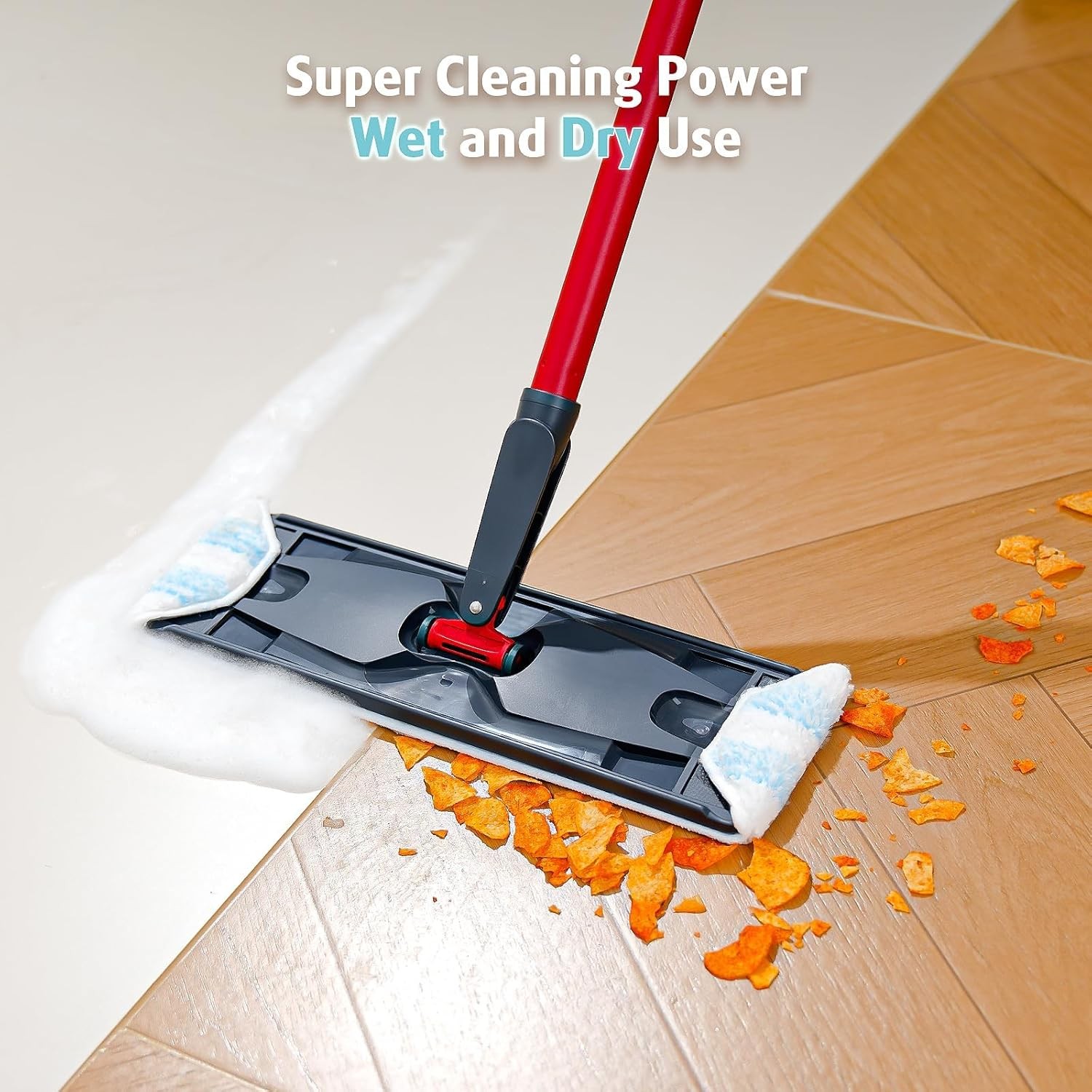 AIR U Mop Pad Replacements Compatible W/ O-Cedar H2prO Flat Mop System 4 Pack