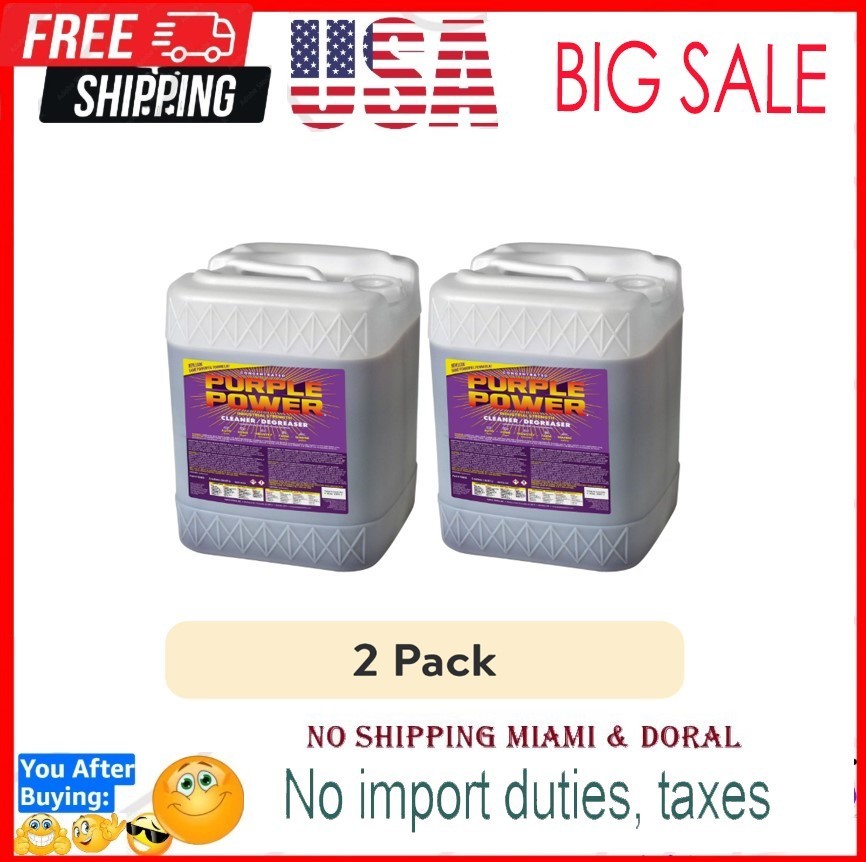 2 pack Purple Power Industrial Strength Cleaner and Degreaser 5 Gallon FREESHIPP