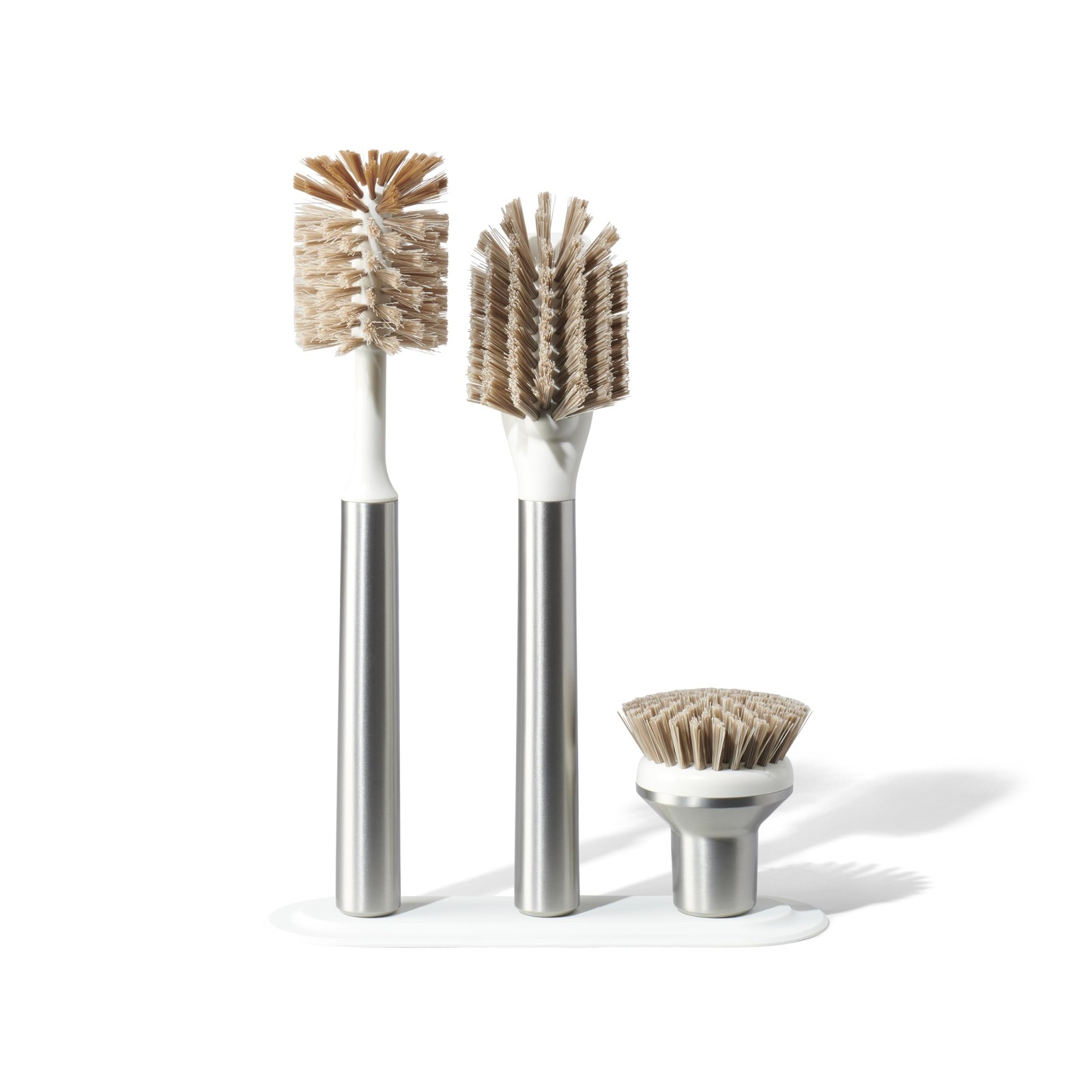 Curio Home Goods Ionic Brush Set, Magnetized to Stand One Size, Steel/Silver