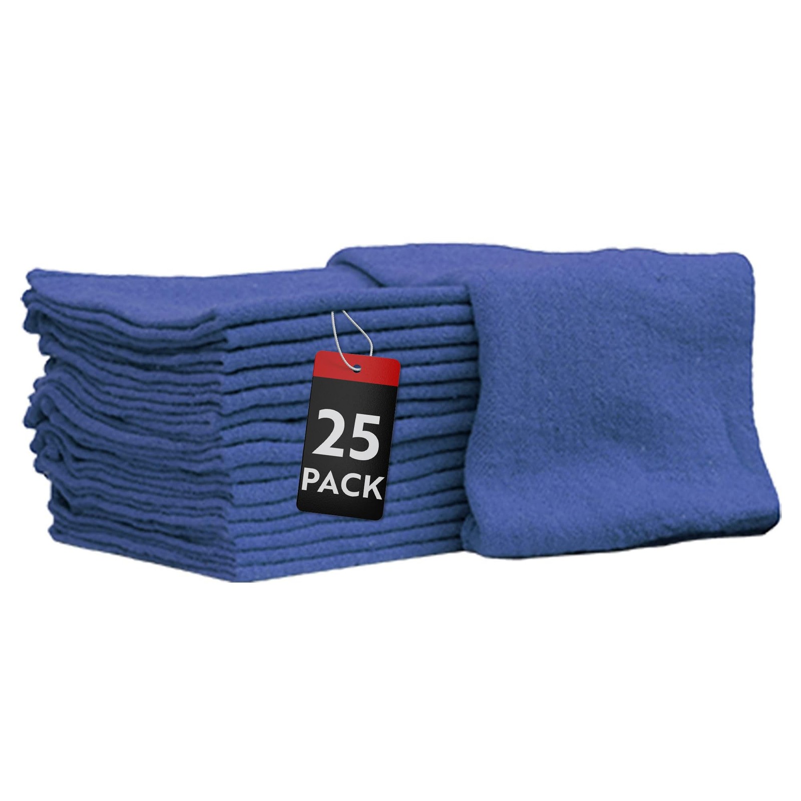Bulk Auto Mechanic Shop Towels 25 Pack, 100% Cotton, 14″x14″ Rags