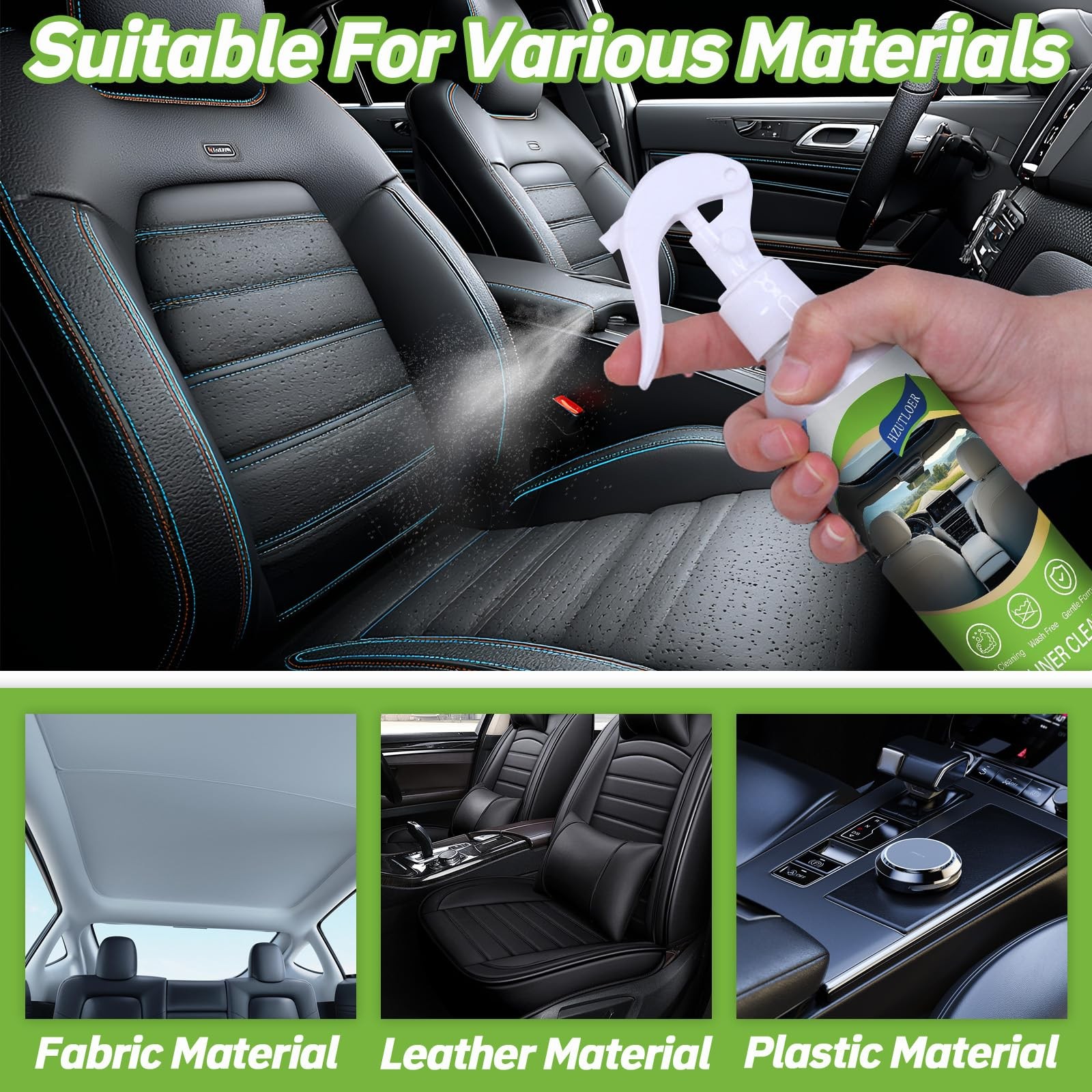 8.66 OZ (256 ml) Car Ceiling Cleaner,Headliner Cleaner,Multifunctional Car In…