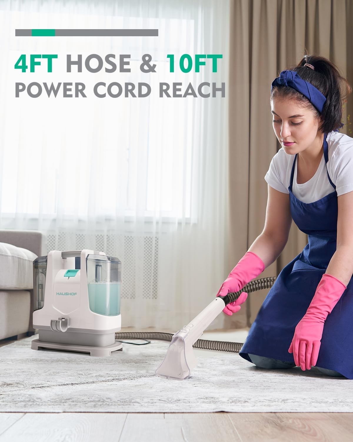 HAUSHOF 400W Corded Electric Carpet Spot Cleaners Handheld Deep Cleaner Machines