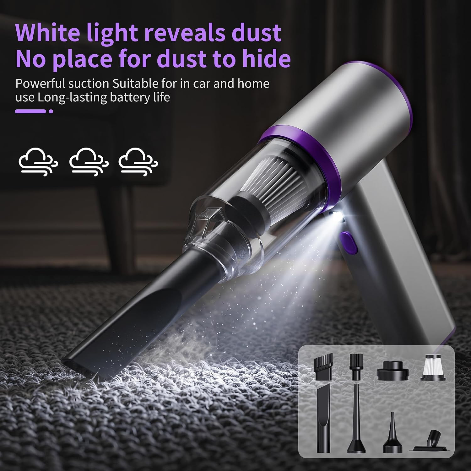 Rechargeable Hand Cordless Car Vacuum Cleaner High Power Handheld Vacuum&Blower