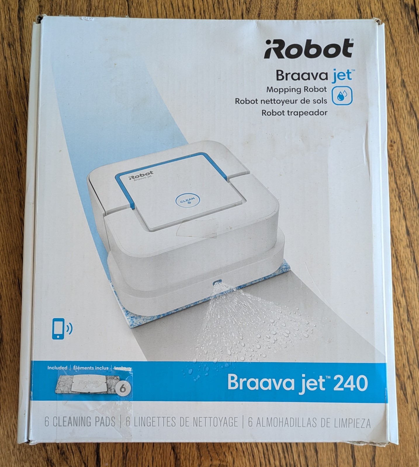 iRobot Braava Jet 240 Robot Mop App Control Precision Spray OPEN BOX Extra PADS