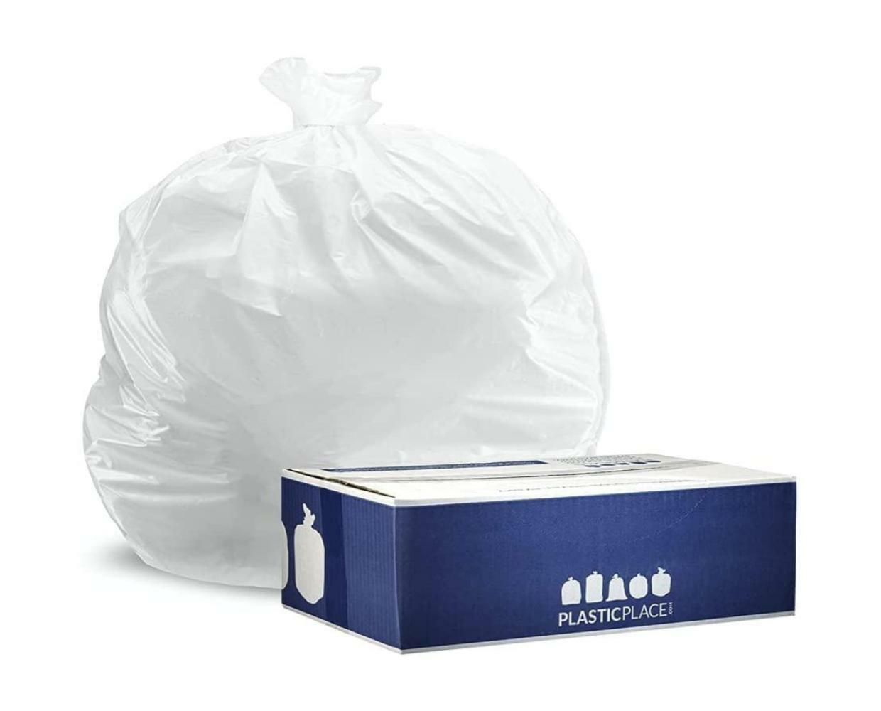 Plasticplace 13 Gallon VALUE LINE White Trash Bags 0.7 Mil (180 Count)