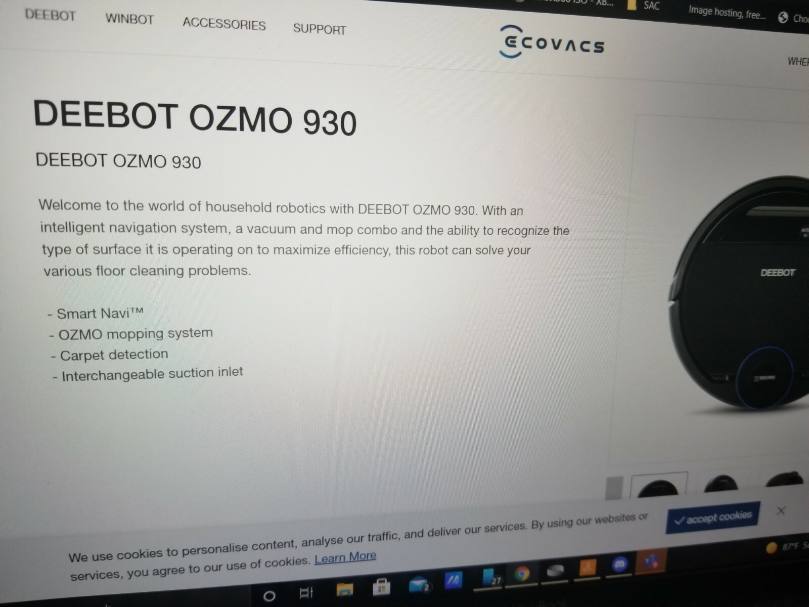 Ecovacs DEEBOT OZMO 930 Smart Robotic Vacuum