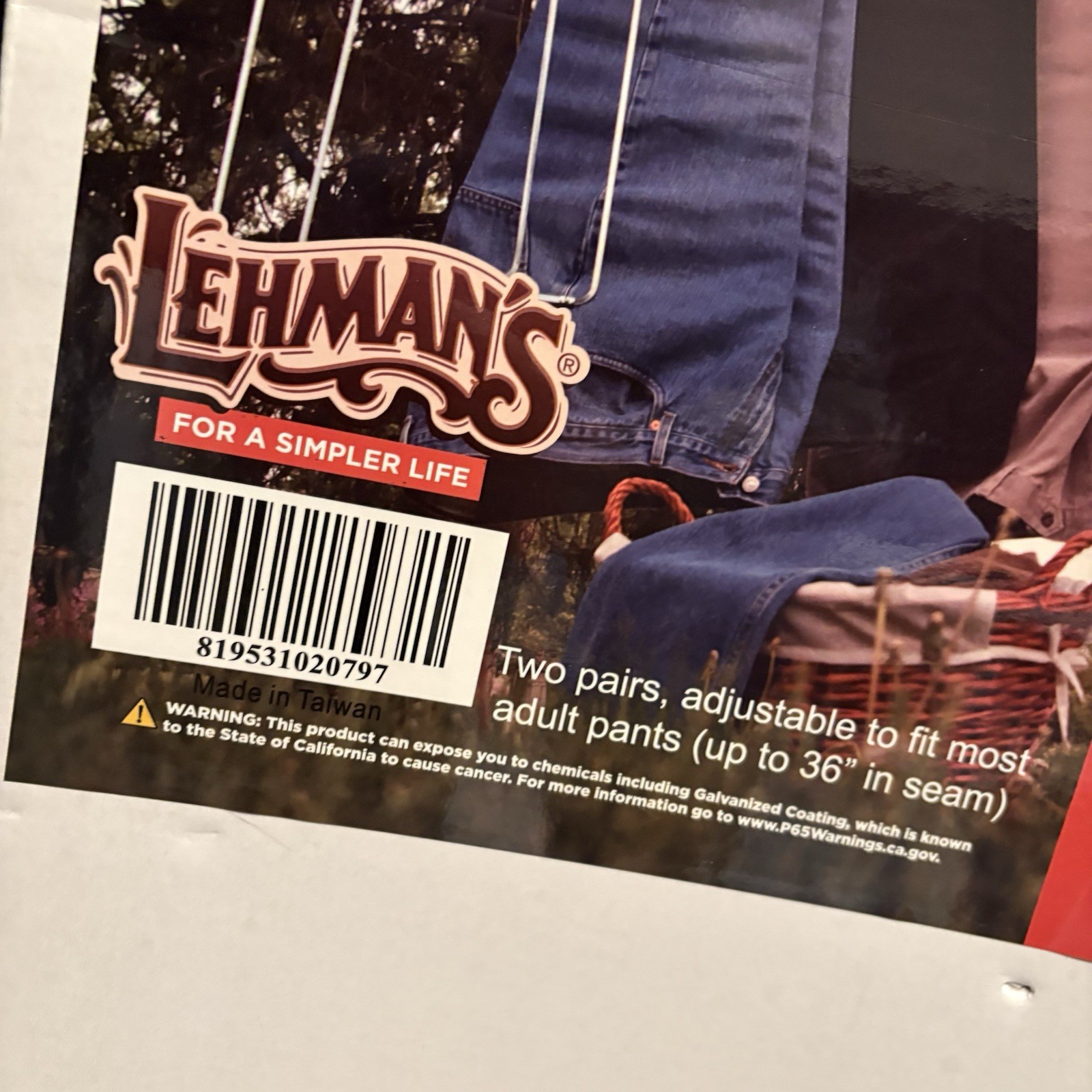 Lehman’s Hang to Dry Pants Stretchers Creased Wrinkle-Free No Iron Slacks New