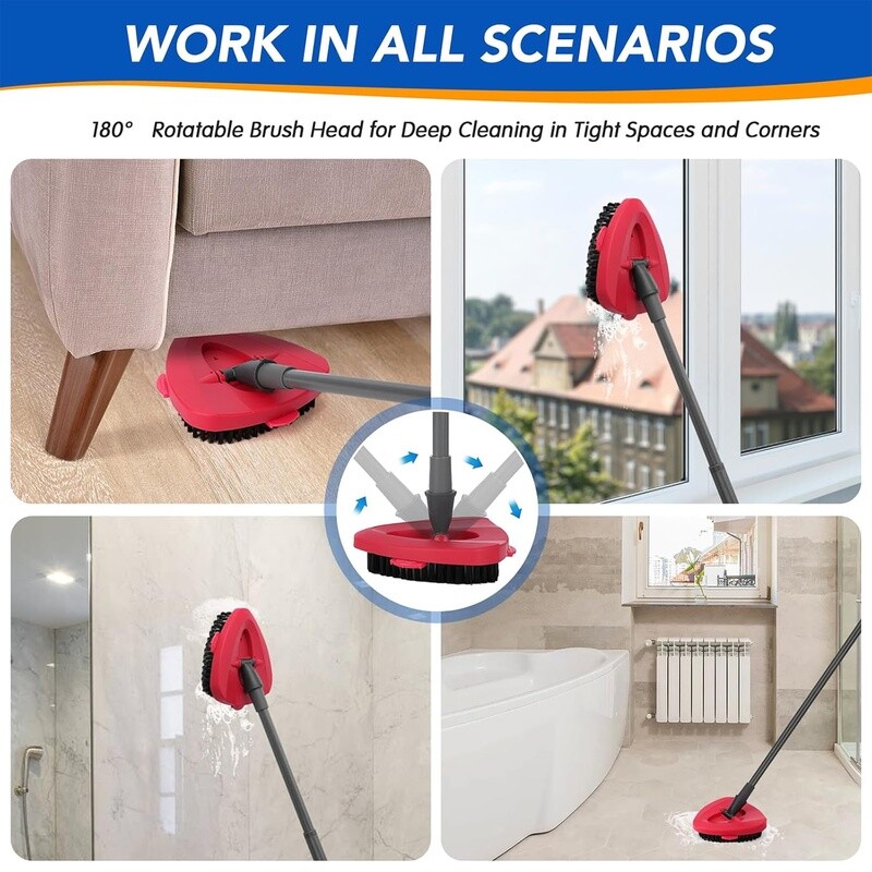 Scrub Brush Head Replacement O Cedar EasyWring Cleaning Tile Bathroom Floor New