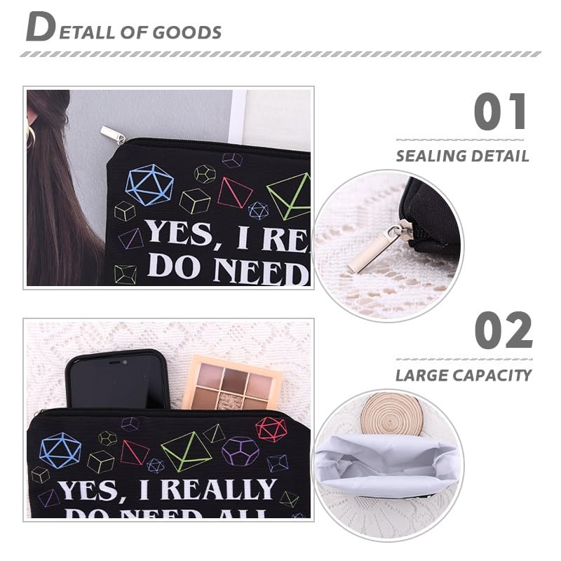 Sudaporn Yes I Really Do Need All These Dice Bag Makeup Pouch Dnd Player