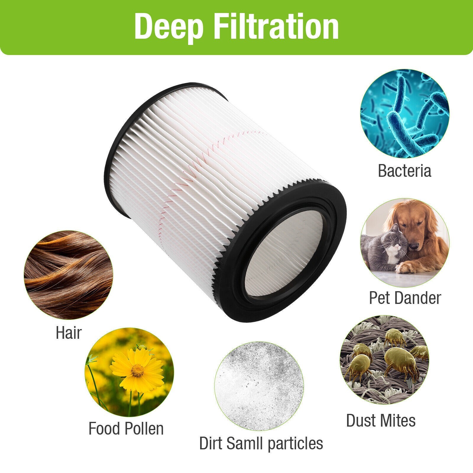 9-17816 Replacement Cartridge Filter Wet Dry Air Filter For Shop Vac Craftsman