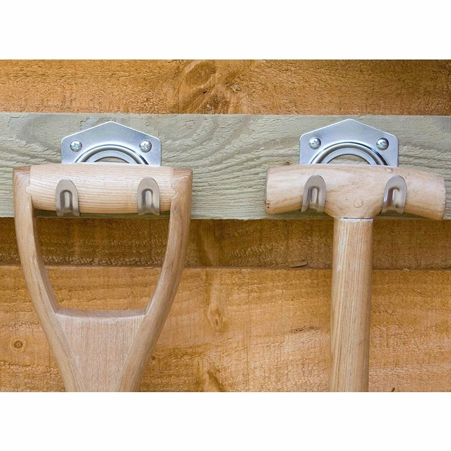 10 Pcs Universal Galvanized Metal Utility Storage Hooks for Garden Tools