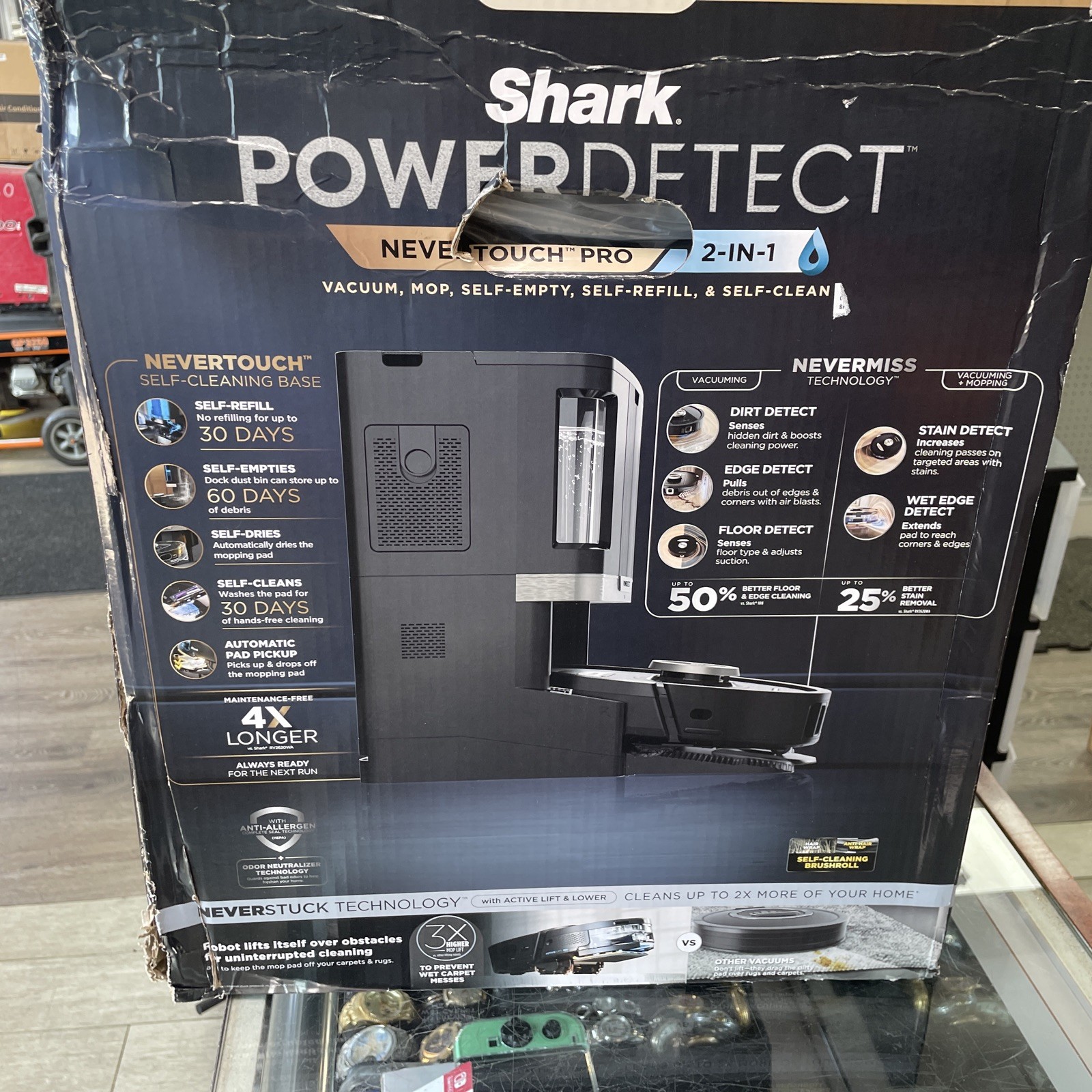 Shark PowerDetect 2-in-1 Robot Vacuum Mop NeverTouch Pro Self-Cleaning