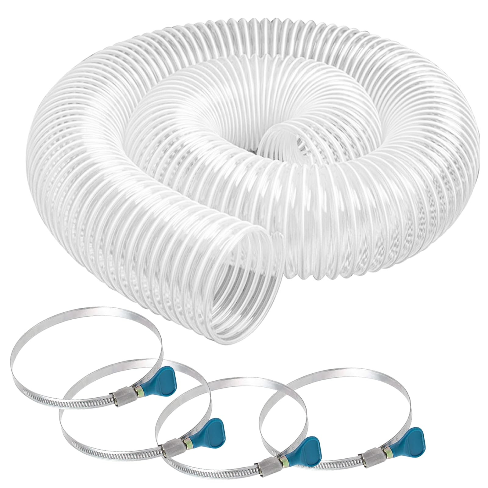 Heavy PVC Dust Collection Hose 4″ X 10′, 4 Inch Dust Collection Hose Flexible Cl