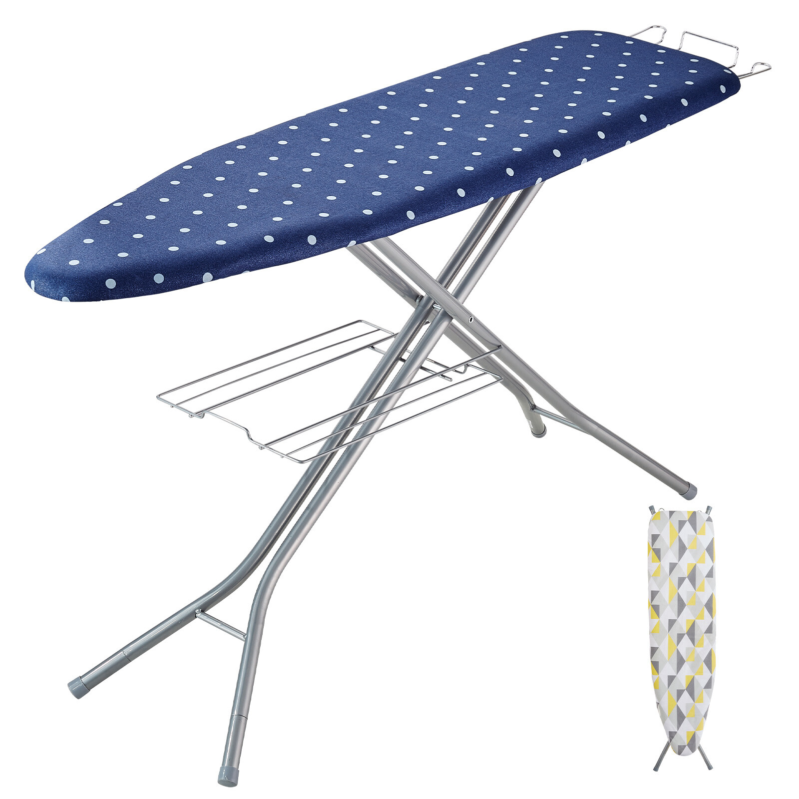 VEVOR Ironing Board with Bottom Storage Tray Thickened 4 Layers Iron Board