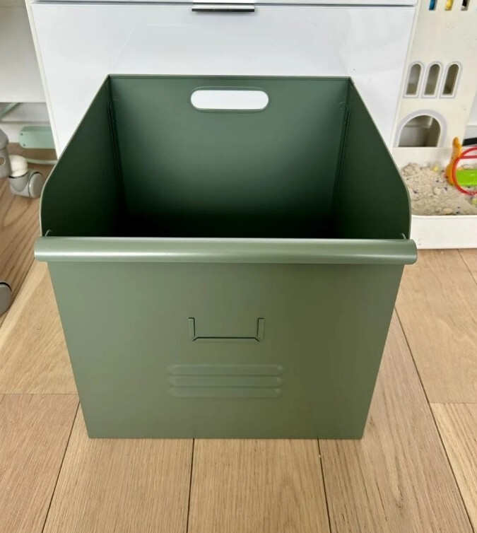 IKEA REJSA Metal Storage Box, 604.577.89 Gray-Green, 12½×13¾×12½”, New In Box