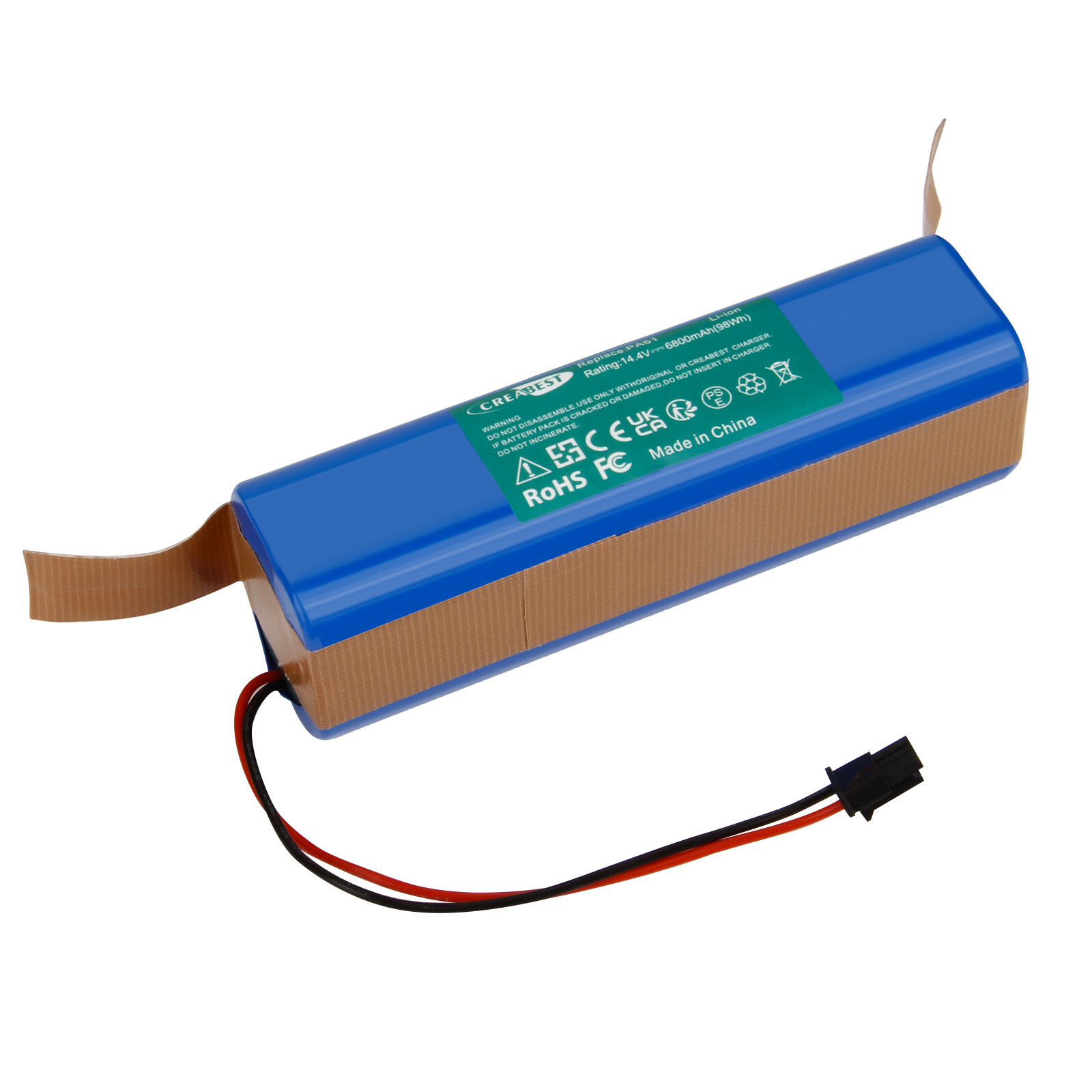 6800mAh Li-ion Battery For Eufy RoboVac X8 Hybrid X8 Hybrid White Robot Vacuum