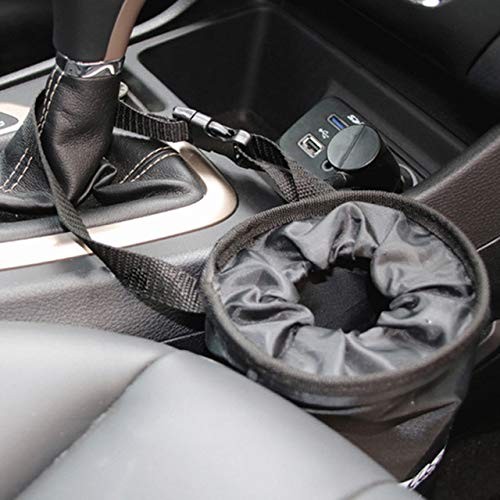 IPELY Universal Car Garbage Bag Back Seat Headrest 1 Count (Pack of 1), Black